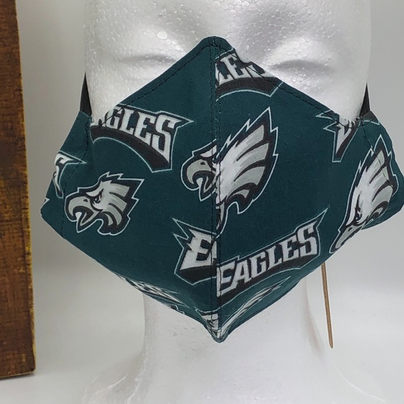 EAGLES Football 100% Cotton Face Mask~New! - Picture 2 of 13